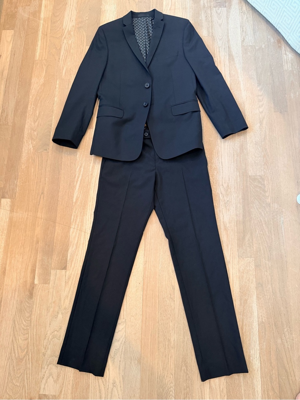 TALLIA Boys' Black Blazer & Pants Two-Piece Suit